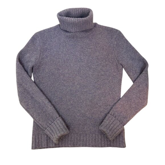 Ralph Lauren Women’s S Wool Cashmere Turtleneck Sweater Lavender Ribbed Knit - Picture 8 of 12
